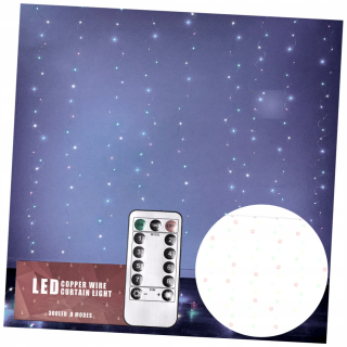 Svetelný záves 300 LED lámp 3x3m pilotný vodič